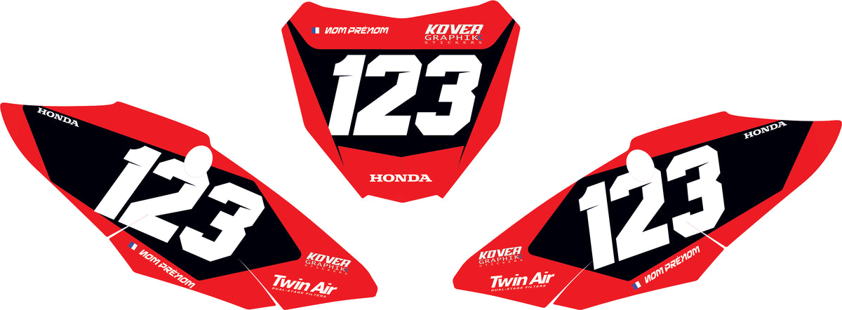 Fond de plaque Honda CRF 450 2017 2020 personnalisé