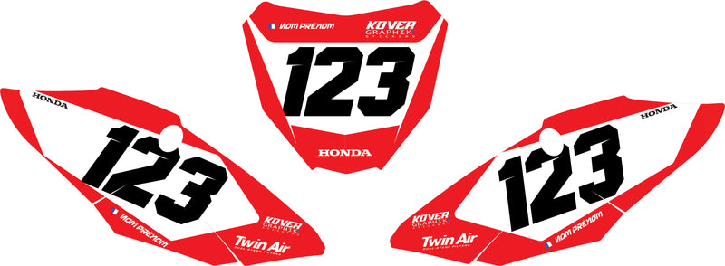Fond de plaque Honda CRF 450 2017 2020 personnalisé-3