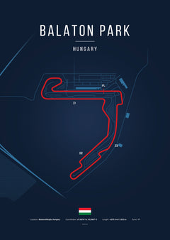 Poster Circuit Balaton Park – Hongrie | Affiche MotoGP – Déco murale racing Kover Graphik-2