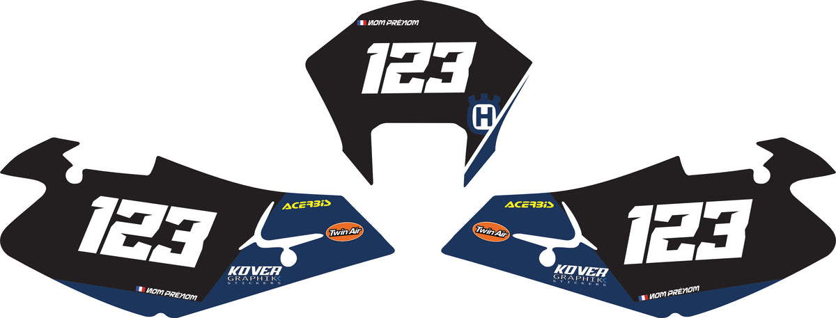 Fond de plaque Enduro Husqvarna 2000 2004 personnalisé
