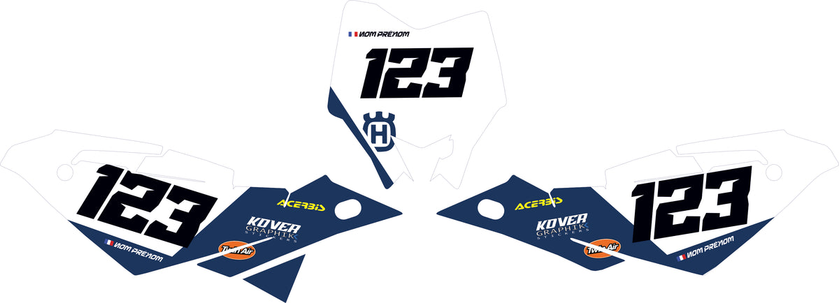 Fond de plaque Enduro Husqvarna 2009 2010 personnalisé-3