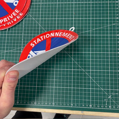 Panneau “Stationnement Interdit – Propriété Privée” – Ø 200 mm – PVC 1 mm – Lot de 1, 3, 5 ou 10-6