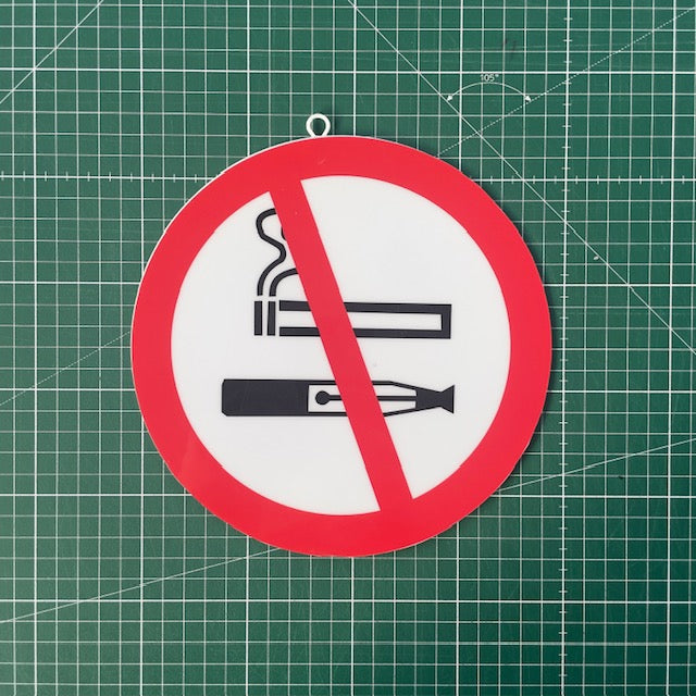 Panneau “Interdit de Fumer et Vapoter” – Ø 200 mm – PVC 1 mm – Lot de 1, 3, 5 ou 10