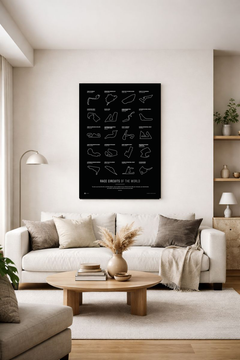Poster Race Circuits of the World – Circuits Mythiques Motorsport | Affiche Racing A4, A3, A2-1
