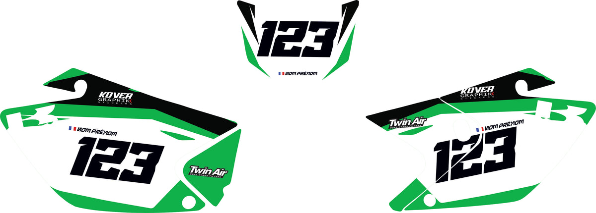 Fond de plaque Enduro Kawasaki KLX 450F 2008 2013 personnalisé-3