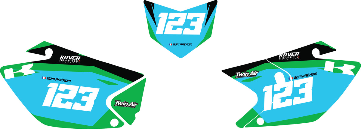 Fond de plaque Enduro Kawasaki KLX 450F 2008 2013 personnalisé