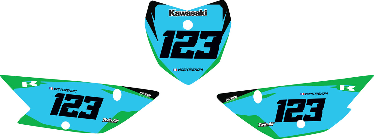 Fond de plaque cross Kawasaki KLX 110 2010 2013 personnalisé