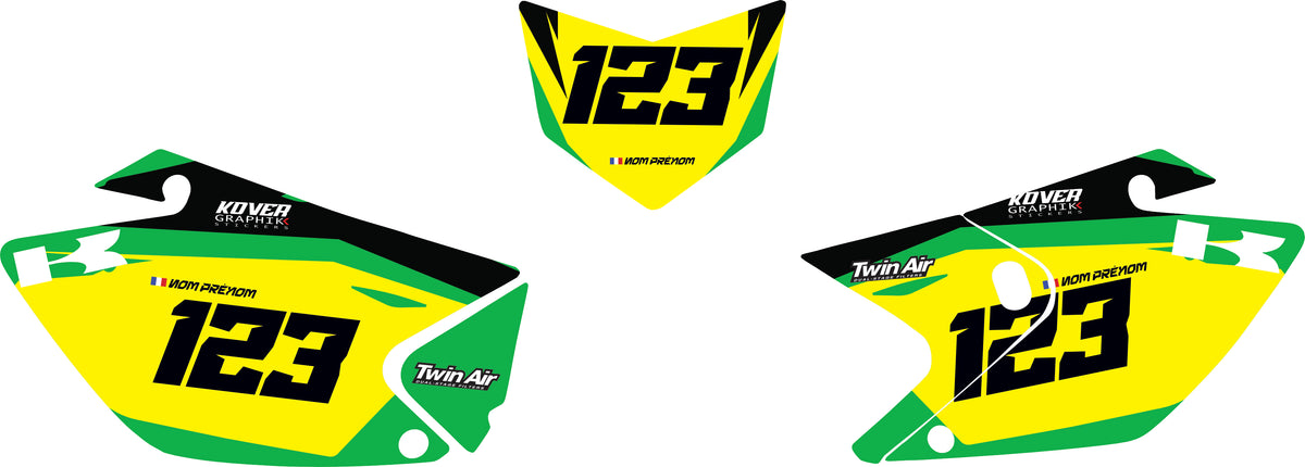 Fond de plaque Enduro Kawasaki KLX 450F 2008 2013 personnalisé-6