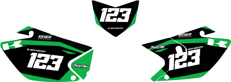 Fond de plaque Enduro Kawasaki KLX 450F 2008 2013 personnalisé-1