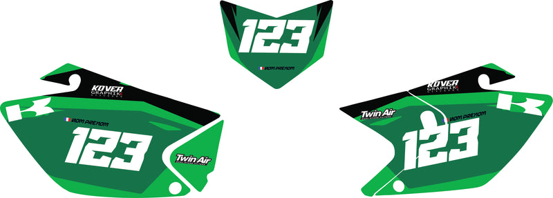 Fond de plaque Enduro Kawasaki KLX 450F 2008 2013 personnalisé-5