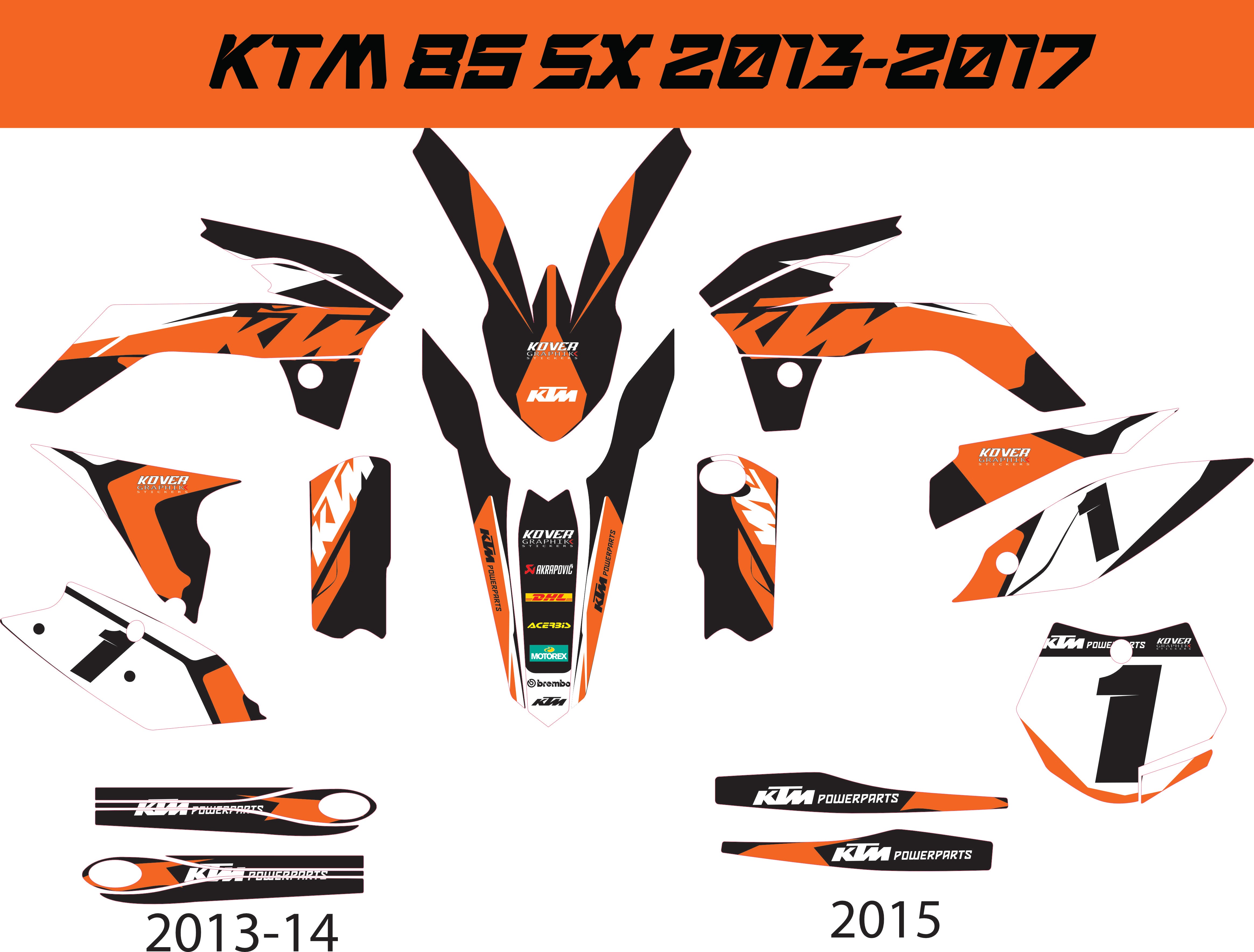 Kit déco KTM SX 85 2013-2017 – Design Factory PowerParts