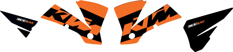 Kit déco KTM EXC 2004 – Type origine – Orange & Noir-1