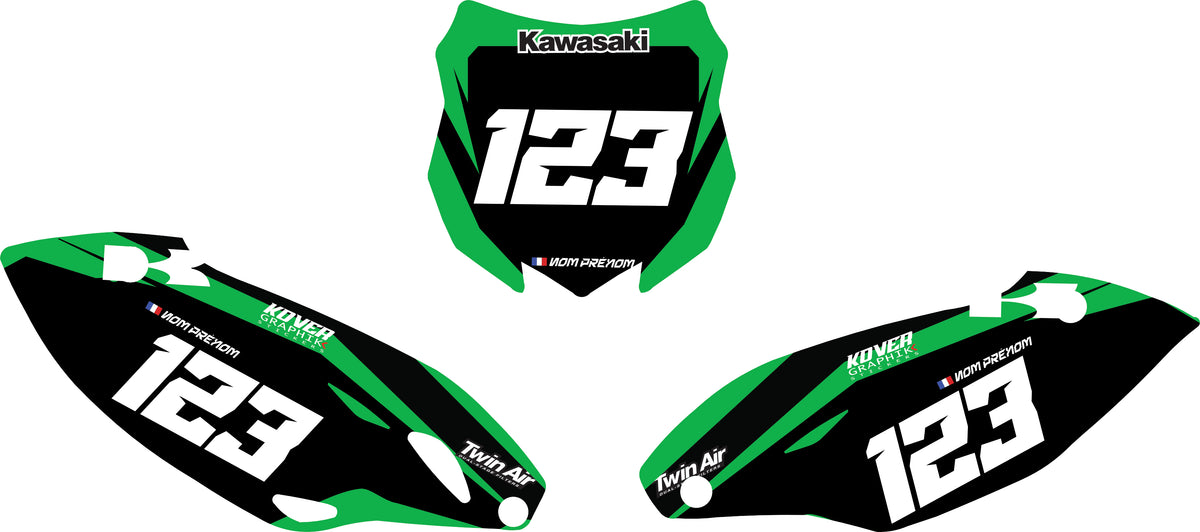 Fond de plaque cross Kawasaki KXF 250 2013 personnalisé