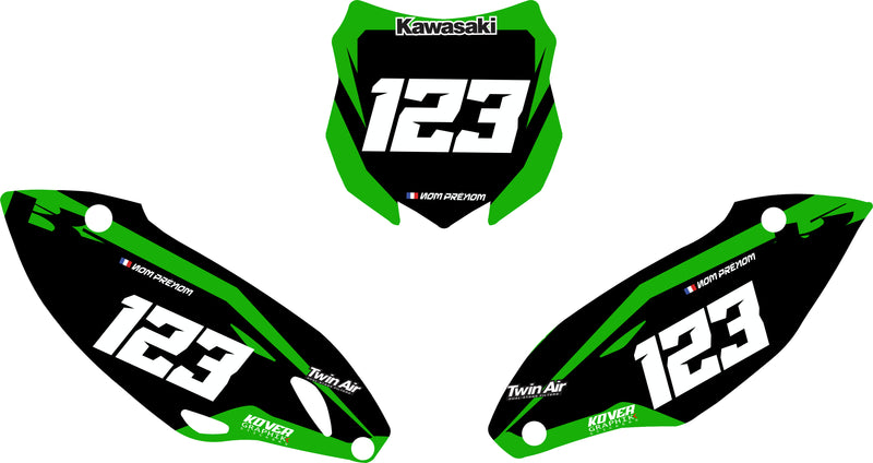 Fond de plaque cross Kawasaki KXF 450 2015 personnalisé-1
