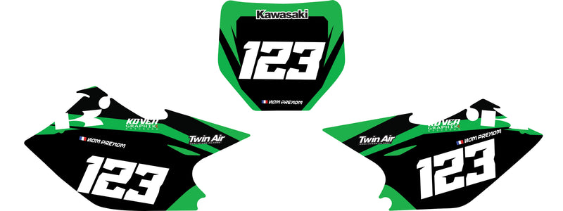 Fond de plaque cross Kawasaki KXF 250 2004 2005 personnalisé-1