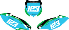 Fond de plaque cross Kawasaki KXF 250 2013 personnalisé-2