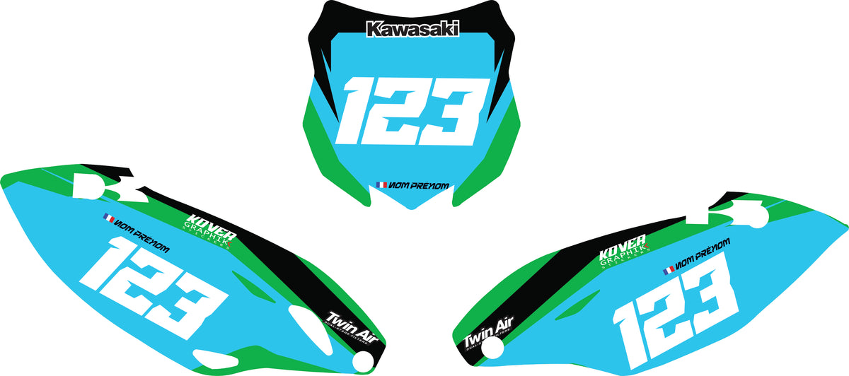 Fond de plaque cross Kawasaki KXF 250 2013 personnalisé-2