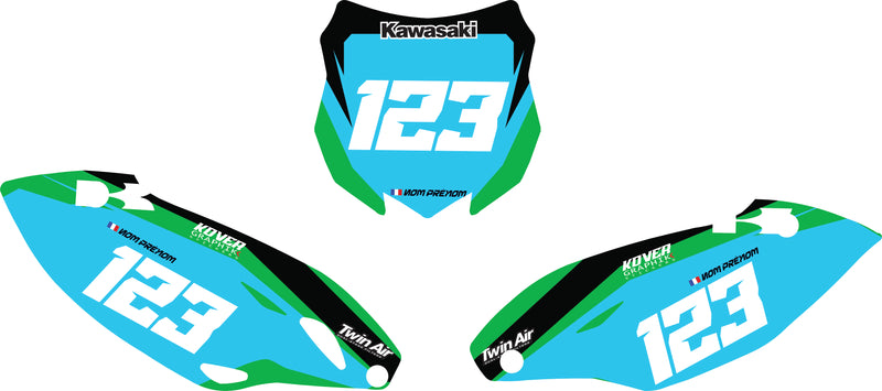 Fond de plaque cross Kawasaki KXF 250 2013 personnalisé-2