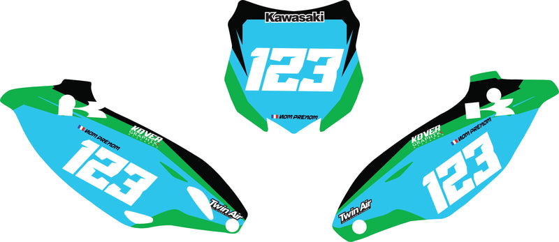 Fond de plaque cross Kawasaki KXF 250 2015 personnalisé-2