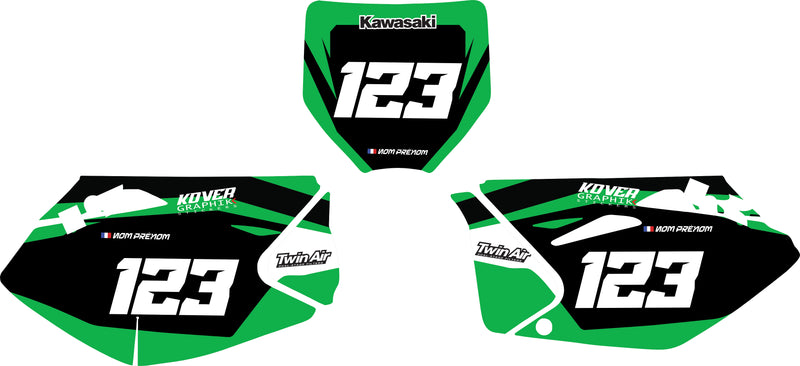 Fond de plaque cross Kawasaki KXF 450 2006 2008 personnalisé-1
