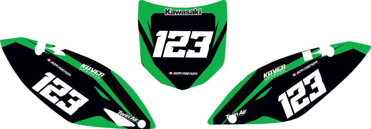 Fond de plaque cross Kawasaki KXF 450 2009 2011  personnalisé