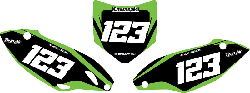 Fond de plaque cross Kawasaki KXF 450 2012 2013 personnalisé-1