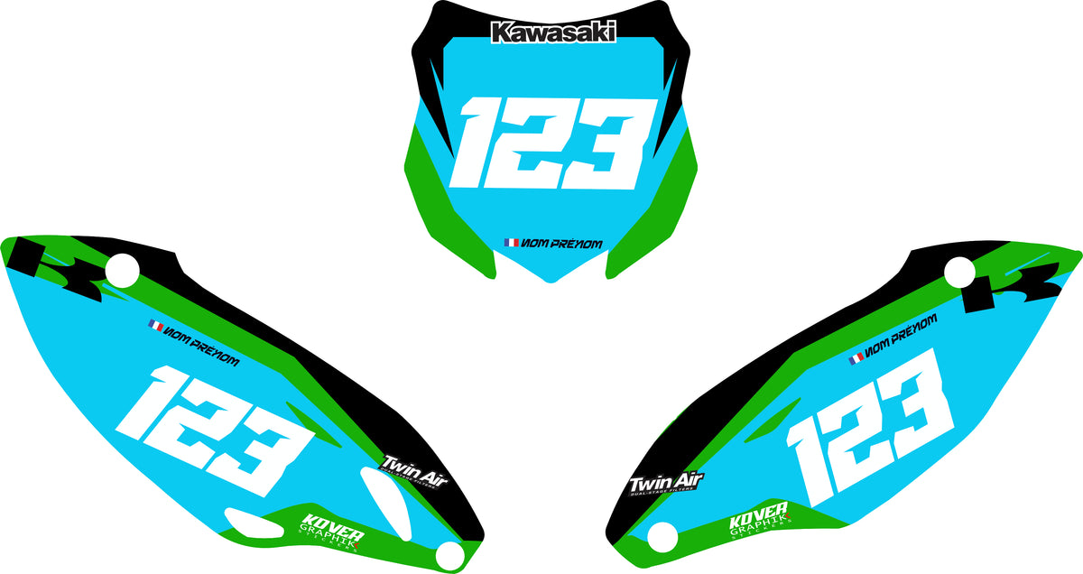 Fond de plaque cross Kawasaki KXF 450 2015 personnalisé-2