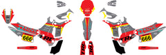 KIT GRÁFICO DE MOTOCICLETA compatible con motocross YCF Pilot 2018-2025 estilo Honda HRC-1