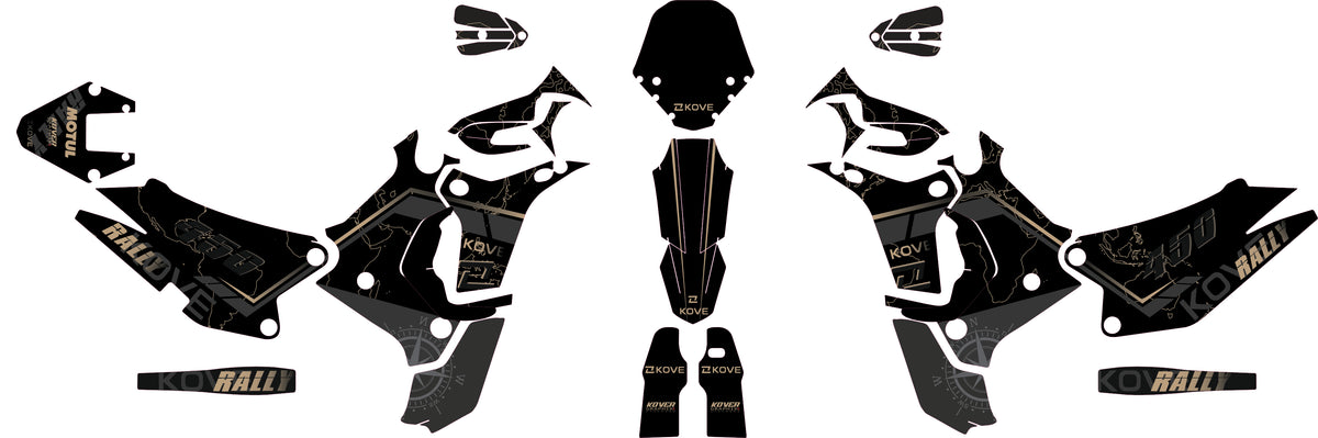 Kit Déco Kove 450 Rally Black maps | Rally Raid & Adventure
