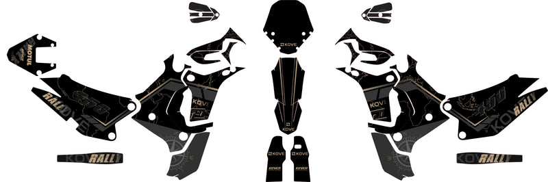 Kit Déco Kove 450 Rally Black maps | Rally Raid & Adventure-1