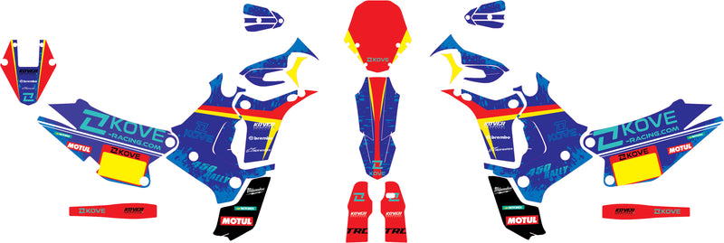 Kit Déco Kove 450 Rally (2022-2026) Blue Edition – Stickers Premium Rally Raid-2