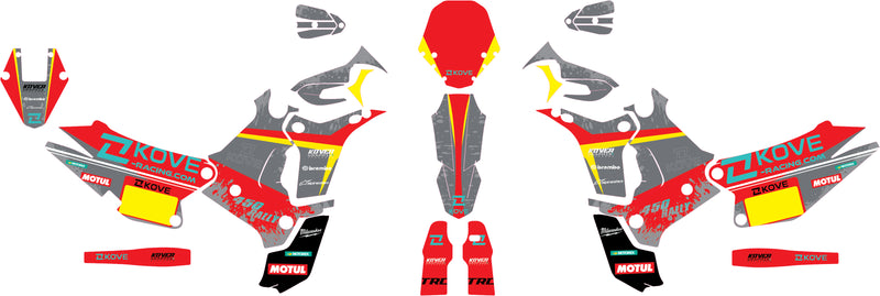 Kit Déco Kove 450 Rally (2022-2026) Grey Edition – Stickers Premium Rally Raid-2