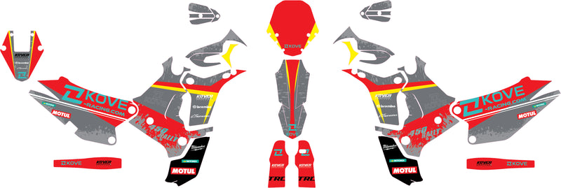 Kit Déco Kove 450 Rally (2022-2026) Grey Edition – Stickers Premium Rally Raid-3