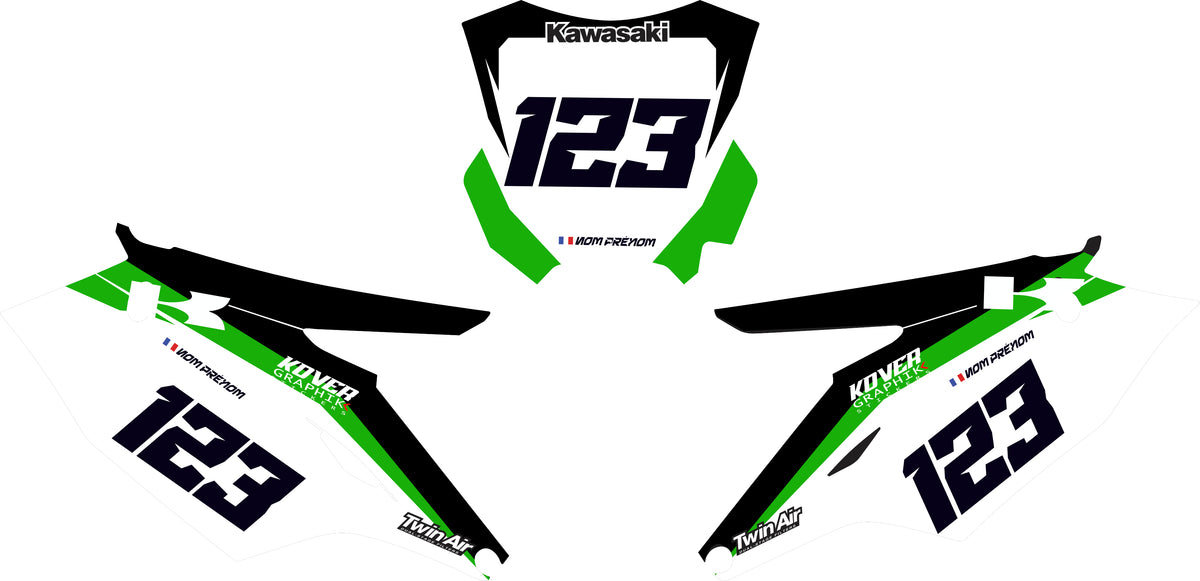 Fond de plaque cross Kawasaki KXF 450 2016 personnalisé