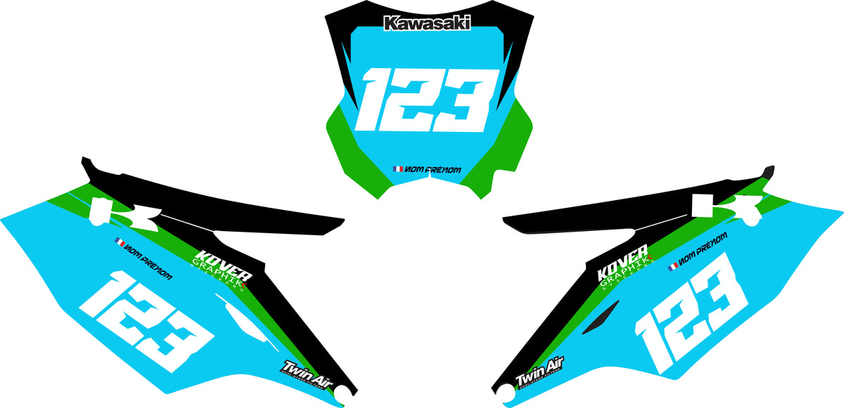 Fond de plaque cross Kawasaki KXF 450 2016 personnalisé-3