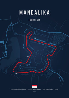 Poster Circuit de Mandalika – Indonésie | Affiche MotoGP – Déco murale racing Kover Graphik-2