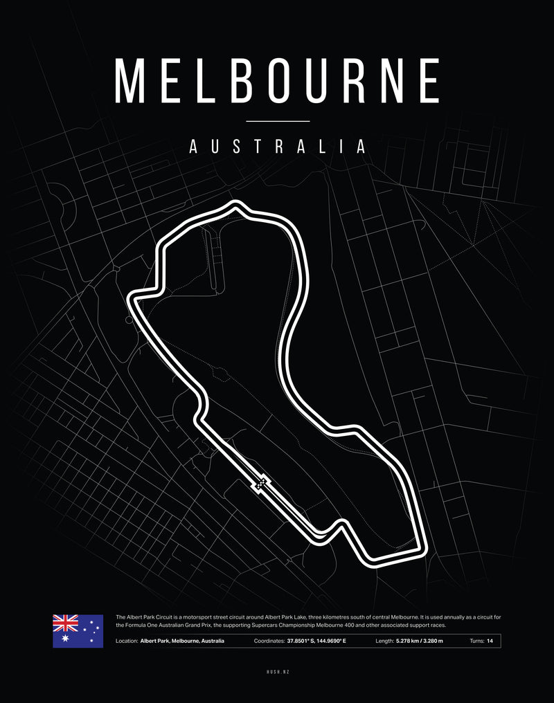 Poster Melbourne – Albert Park | F1 Track Map-2