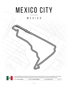 Poster Mexico City – Mexique | Affiche Circuit F1 Autódromo Hermanos Rodríguez-2