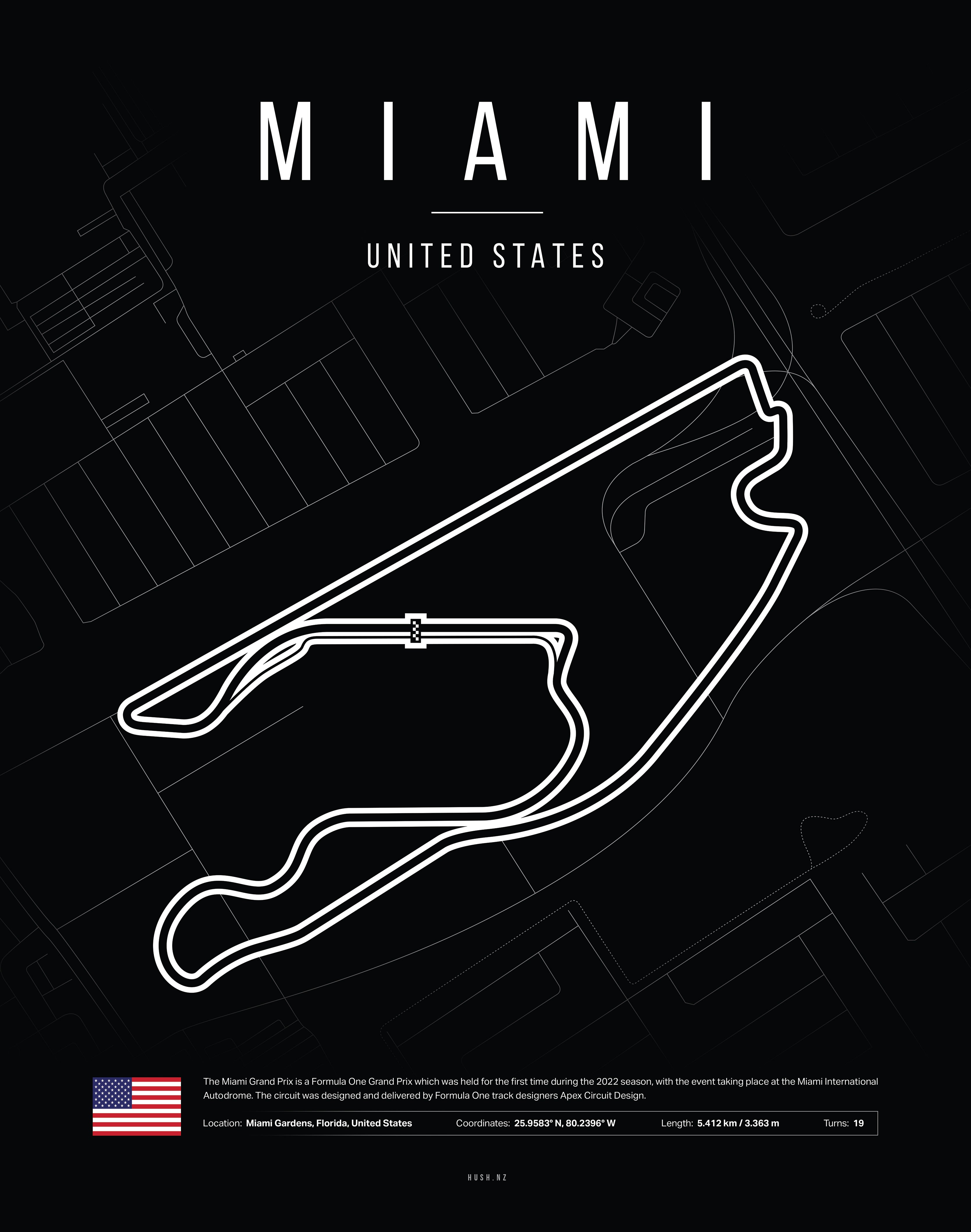 Poster Miami | F1 Track Map