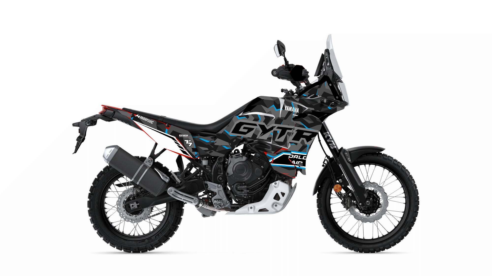 Kit Déco Yamaha Ténéré 700 World Raid (2022 à aujourd’hui) – Design camo Blue