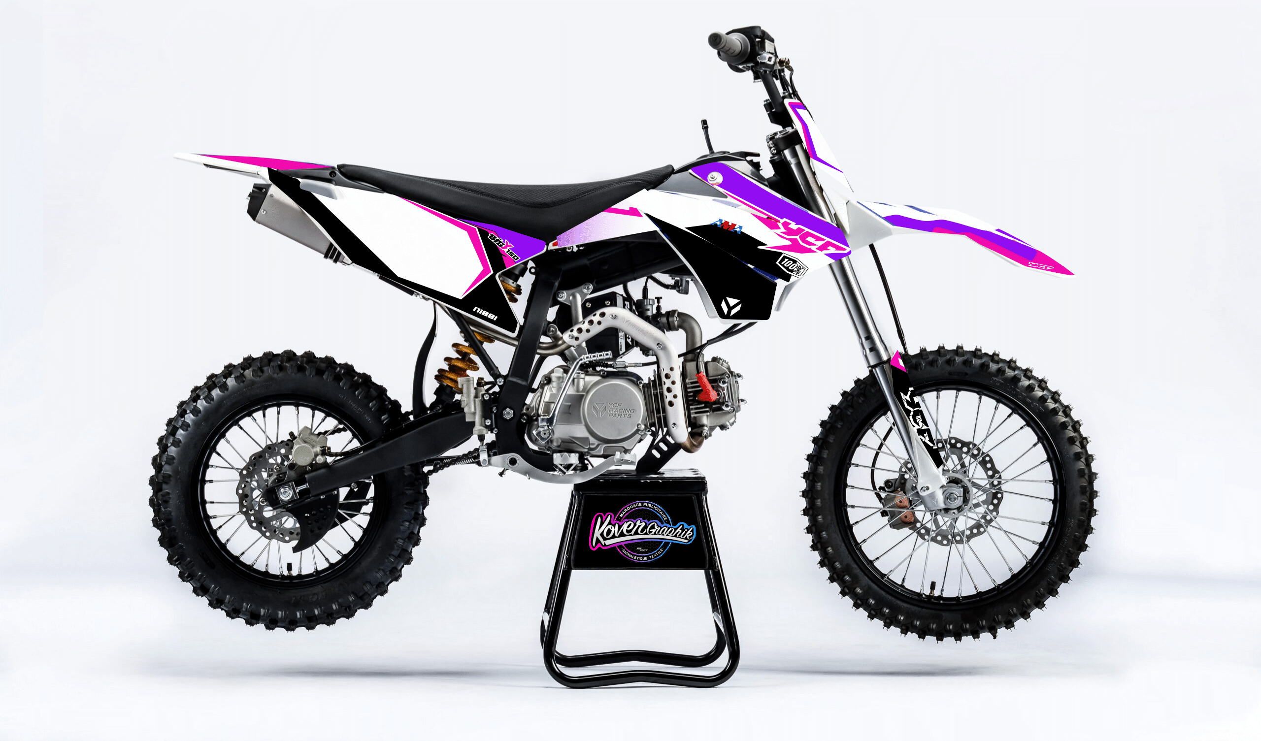 Kit Déco YCF Bigy 150 / 190 (2017–2021) Rose – Style Moderne