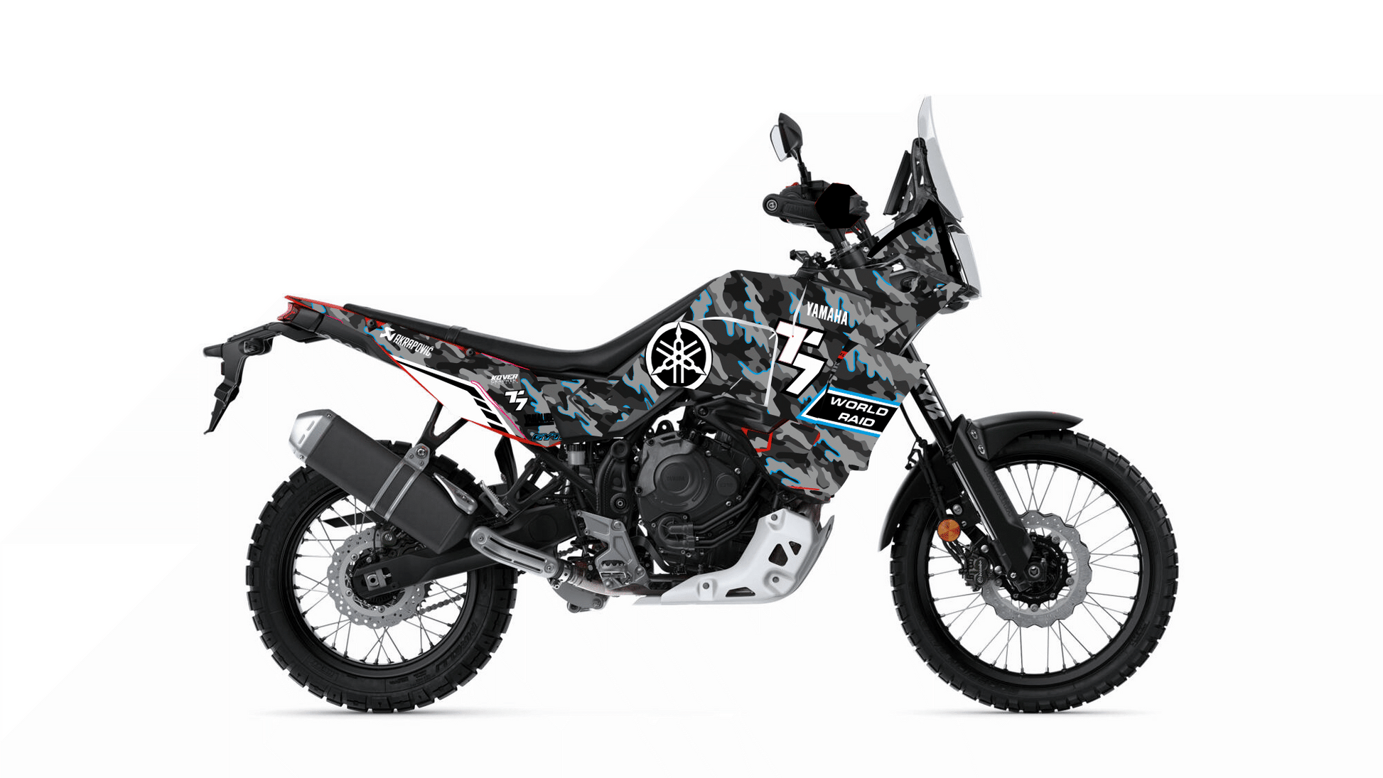 Kit Déco Yamaha Ténéré 700 World Raid (2022 à aujourd’hui) – Design camouflage Blue-1