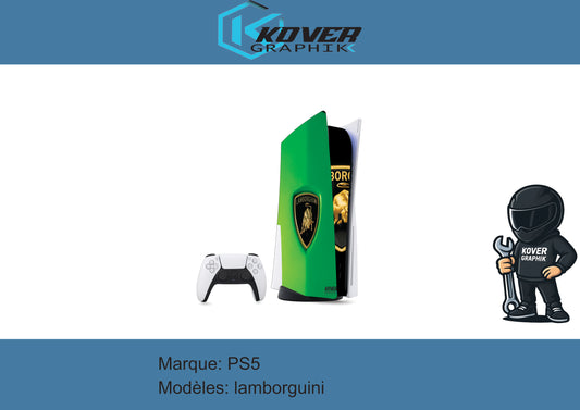 Skin PS5 Lamborghini – Kit déco personnalisé PlayStation 5 | Kover Graphik