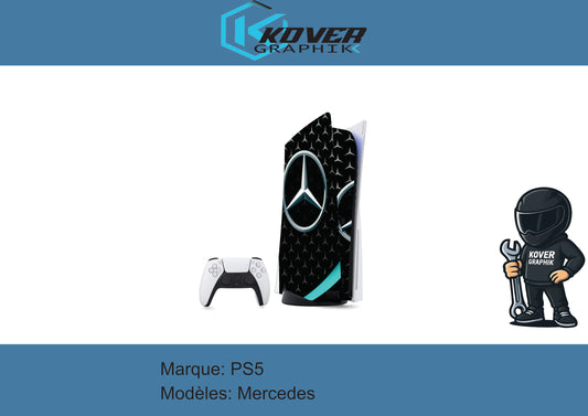 Skin PS5 Mercedes – Kit déco personnalisé PlayStation 5 | Kover Graphik