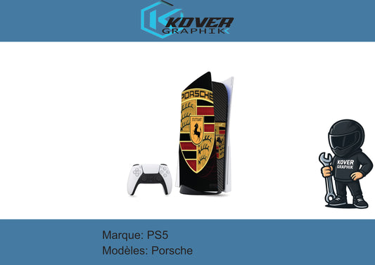 Skin PS5 Porsche – Kit déco personnalisé PlayStation 5 | Kover Graphik