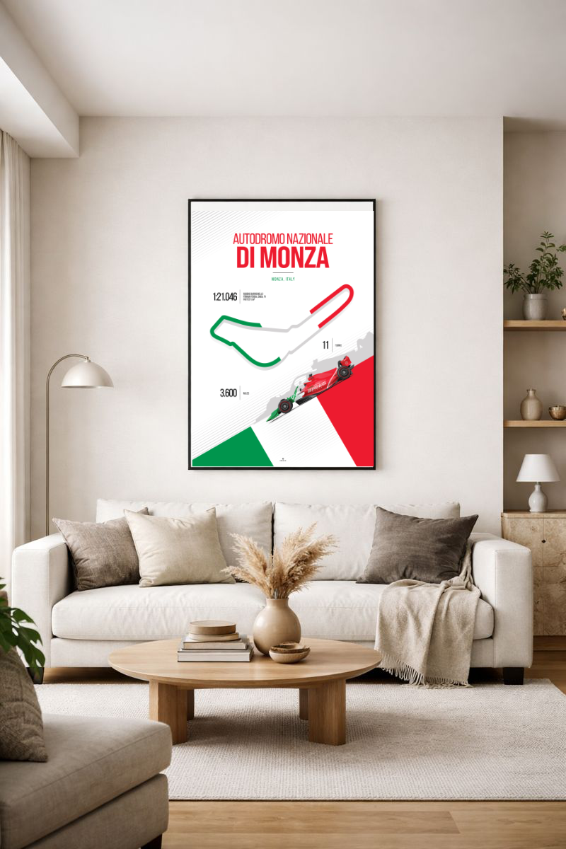 Poster Monza – Autodromo Nazionale di Monza | Affiche Circuit F1 A4, A3, A2