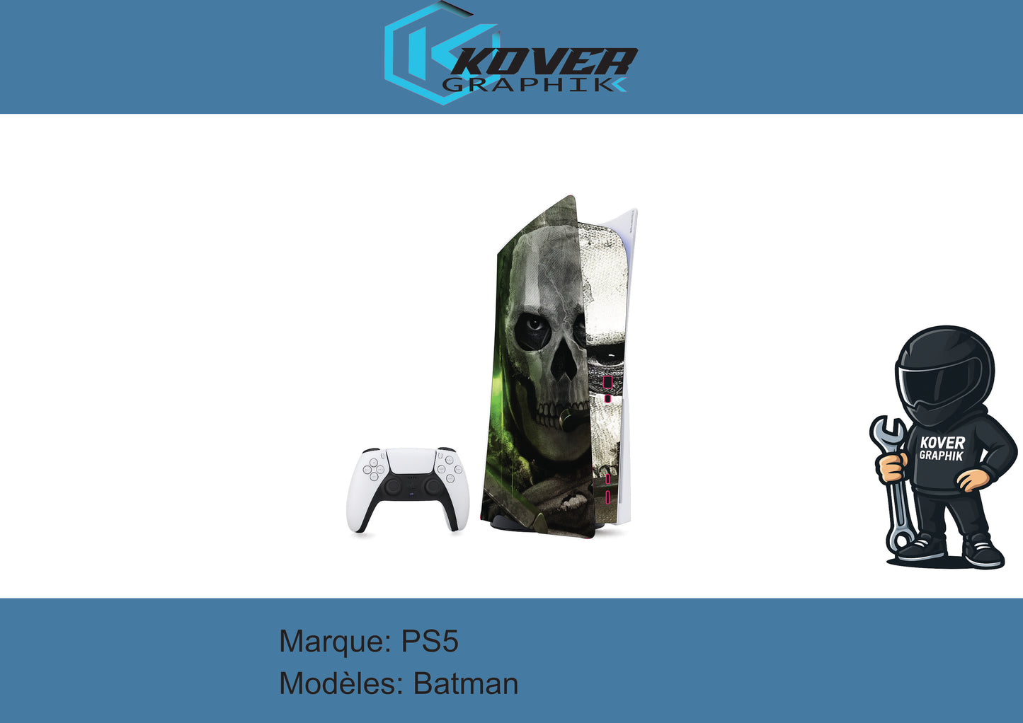 Skin PS5 Call of Duty – Sticker Vinyle Premium Console + Manette