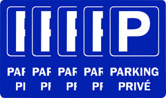 Sticker Parking Privé – Panneau de signalisation – Plusieurs tailles & lots-6