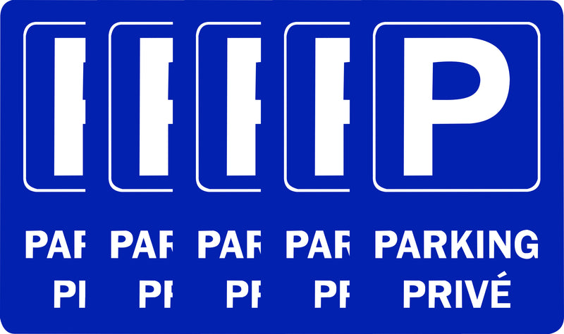 Sticker Parking Privé – Panneau de signalisation – Plusieurs tailles & lots-6