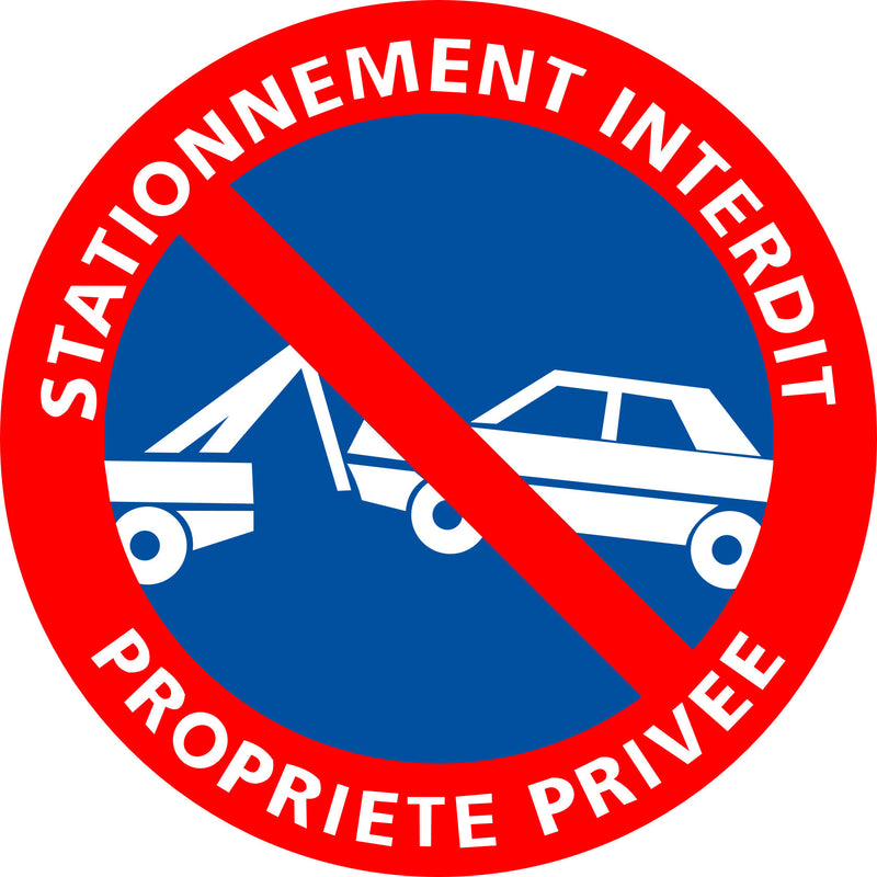 Sticker Stationnement Interdit – Propriété Privée – Pictogramme officiel – Plusieurs tailles & lots-1